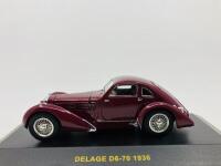 DELAGE: A 1:43 scale model by IXO Museum&nbsp;of the 1936 D6-70 Coup&eacute;, in original packaging [Location: Sydney]