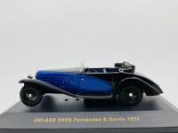 DELAGE: A 1:43 scale model by IXO Museum of the 1932 D8 SS Cabriolet by Fernandez & Darrin, in original packaging [Location: Sydney]