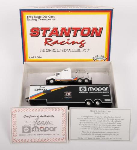STANTON RACING: A 1:64 scale GMP models including a Stanton Racing Mopar Transporter (0903/2004)