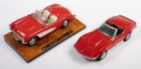 CHEVROLET CORVETTE: Two 1:18&nbsp;scale Corvette&nbsp;models,&nbsp;including a 1957&nbsp;Chevrolet Corvette made by Bburago and a 1969 Chevrolet Corvette made by Revell