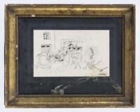 Ernest Montaut&nbsp;(French, 1878-1909), 'Sketch - The Perils of Early Motoring'