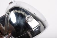 C.A.V LAMPS: A very fine, recently restored & replated&nbsp;pair of C.A.V side lamps with mounting brackets, lens diameter 9cm - 5