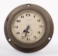 DASH CLOCK: A Stadium, Swiss made, 8 days dash clock, front winding, number '192834' engraved to rear, lens diameter 6.5cm