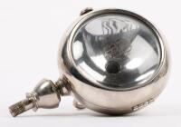STEPHEN GREBEL LAMP: A very fine Stephan Grebel chrome plated side lamp, made in France, lens diameter 10.5cm