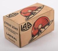 SIDE LIGHTS: A pair of 1920s or 1930s Labinal red side lamps (No. 2349)&nbsp;in attractive Art-Deco style, made in France and in&nbsp;box - 3