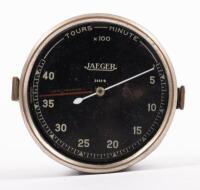TACHOMETER: An early Jaeger 500-4000 tachometer, number '2443-B' marked on face, lens diameter 7.5cm