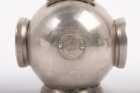 DIVERS HELMET REAR LAMP: An original Toby Mitchell of London divers helmet rear lamp, three lens lamp, largest lens missing, 12.5cm long - 3