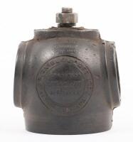 DIVERS HELMET REAR LAMP: An original Rubbolite, made in England, rubber divers' helmet rear lamp, three lens lamp,&nbsp;12cm long - 3