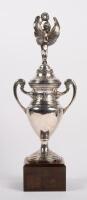 NASSAU TOURIST TROPHY: A fine silver plated circa 1950s trophy inscribed 'Nassau Tourist Trophy - Bahamas - International Sports Cars' - 4