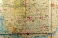VIETNAM MAPS: Two interesting, very rare and original US Department of Defense detailed laminated maps of South Vietnam used and owned by well known and decorated Huey helicopter pilot and Squadron Leader Arnold Sampson, he mainly flew medical evacuation - 6