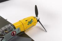 WWII AVIATION: Three small scale WWII era aviation models, includes a Corgi 1:72 scale Messerschmitt Bf109E (no stand), a Del Prado 1:103 scale Ilyushin 1L-II Shturmovik&nbsp;on stand and a Del Prado 1:100 scale North American P-51D Mustang on stand - 3