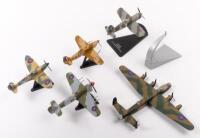RAF WWII: Five small scale RAF WWII era aircraft models on stands - 6