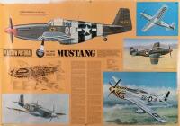 PLAISTOW PICTORIAL: A large fact sheet poster on 'North American P51-B 5 NA - Mustang' by Plaistow Pictorial