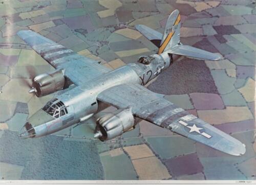 B-26 MARAUDER: A large Plaistow Pictorial poster 'Martin B-26 Marauder Dee-Feater' photographed by Charles E. Brown