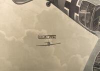 MESSERSCHMITT ME109: A very fine and original 1930s cut-away diagram poster&nbsp;of the Luftwaffe Messerschmitt Me109, for official use only, most likely displayed in RAF communal areas as a reference to pilots and airmen of the RAF, printed in Great Britain - 3