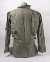 PILOT JUMPSUIT: A R.A.A.F pilot jumpsuit, size 42L, by M.Pennisi, black & blue stripes to both shoulders, No.11 Squadron cloth patch to right chest, manufacturer unknown - 3