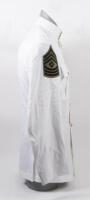 U.S. ARMY: A white formal US Army shirt, with First Sergeant chevrons to each shoulder, size 85R, two pockets, four buttons - 2