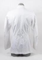 U.S. ARMY: A white formal US Army shirt, with First Sergeant chevrons to each shoulder, size 85R, two pockets, four buttons - 3