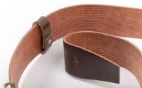 SOVIET ARMY: A brown leather belt with USSR Soviet Army brass belt buckle - 3
