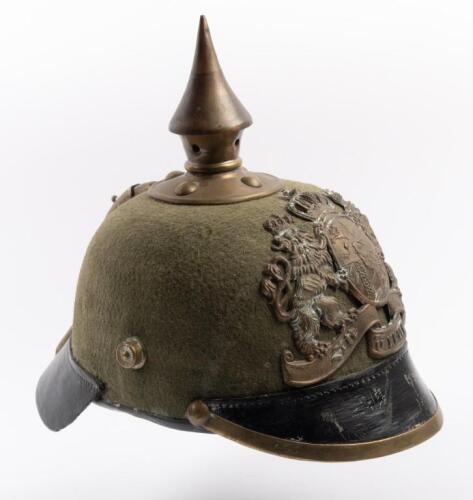 372 · WWI HELMET: A German Wurttemberg infantry WWI era 'Ersatz' Pickelhaube helmet