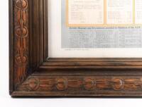 A.I.F. POSTER: A framed and glazed poster 'Record of the Australian Imperial Force in the Great War 1914-1919', poster has details such as leader portraits, medals & various corps & troop divisions, in detailed wooden frame - 2