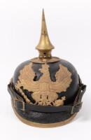 GERMAN WWI HELMET: An imperial German Prussian WWI era 'Pickelhaube' helmet, thought to be an officers helmet - 2