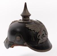 GERMAN WWI HELMET: A WWI era Baden enlisted mans Pickelhaube helmet