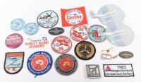 BADGES / PATCHES: A group of assorted aviation badges, cloth patches and some adhesive stickers