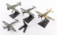 LUFTWAFFE: Four 1:72 scale Luftwaffe aircraft models on stands