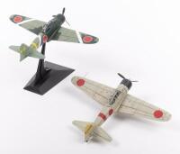 IJAAF: Two WWII era Imperial Japanese Army Air Force 1:72 scale Mitsubishi A6M Zero fighter models - 2