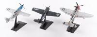 U.S.A.F: Three USAF 1:72 scale models on stands - 2