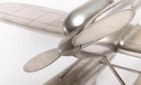 SUPERMARINE SEAPLANE: A pewter, 1:20 scale Supermarine Seaplane, depicting the 1929-1931 Schneider Cup winning Supermarine&nbsp;S6 / S6.b, with rotating propeller, made by Compulsion Gallery, wingspan 45cm, length 42cm - 2