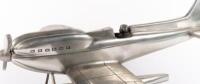 SUPERMARINE SEAPLANE: A pewter, 1:20 scale Supermarine Seaplane, depicting the 1929-1931 Schneider Cup winning Supermarine&nbsp;S6 / S6.b, with rotating propeller, made by Compulsion Gallery, wingspan 45cm, length 42cm - 3