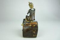 EGYPTIAN: An impressive Stirling Silver and 18 carat yellow gold sculpture of 'The Snake Charmer' - 5