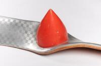 PROPELLER: An metal aeroplane propeller with wooden red painted hub, overall length 2.2m - 3