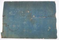 CHAMBERLAIN: A circa 1920s or 1930s original blueprint diagram for the Chamberlain 8 Australian made race car, 55cm high, 71cm wide