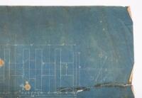 CHAMBERLAIN: A circa 1920s or 1930s original blueprint diagram for the Chamberlain 8 Australian made race car, 55cm high, 71cm wide - 2