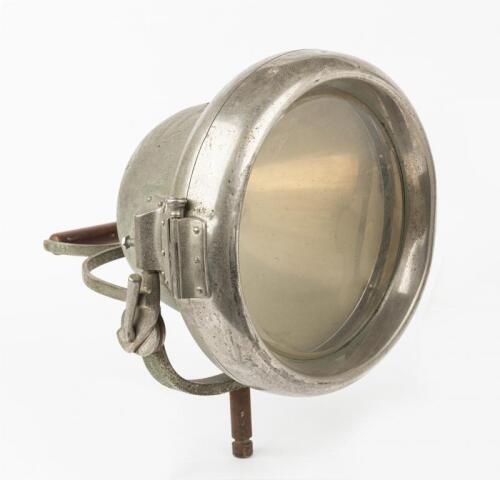 HEADLIGHT: A Nickel Plated Veteran CAV Model F Headlight as used on Rolls-Royce, Vauxhall etc, lens 25cm diameter