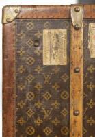 LOUIS VUITTON: An early&nbsp;20th century Louis Vuitton monogram print wardrobe trunk, 33cm high, 101cm wide, 55cm deep - 10