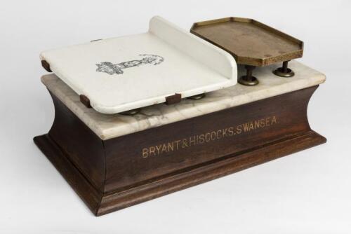 SCALES: A heavy-duty set of Welsh butcher`s scales