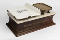 SCALES: A heavy-duty set of Welsh butcher`s scales