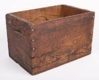 AMMUNITION: A nice early 20th century "The Peters Cartridge Company" timber box, branding and text on all four side, 23cm high - 2