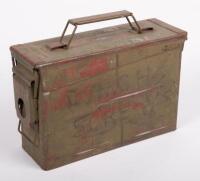 CASE: A small metal ammunition case