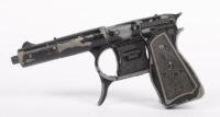 SPUD-GUN: A circa 1960s metal Spud-Gun by Bar. W, made in Australia