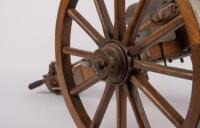 CANNON: A circa 1920s/1930s, thought to be scratch built cannon, overall length 72cm, barrel length 37cm, wheel diameter 30cm, untested - 3