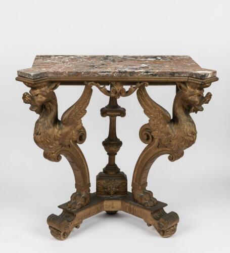CONSOLE TABLE: A decorative 19th Century console table