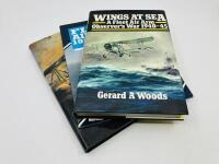 FLEET AIR ARM: Three books relating to British Naval Aviation including 'Wings at Sea: A Fleet Air Arm Observer's War 1940-1945' by Gerard A. Woods, 'British Naval Aviation: The Fleet Air Arm 1917-1990' by Ray Sturtivant and 'Fleet Air Arm 1920-1939' by R