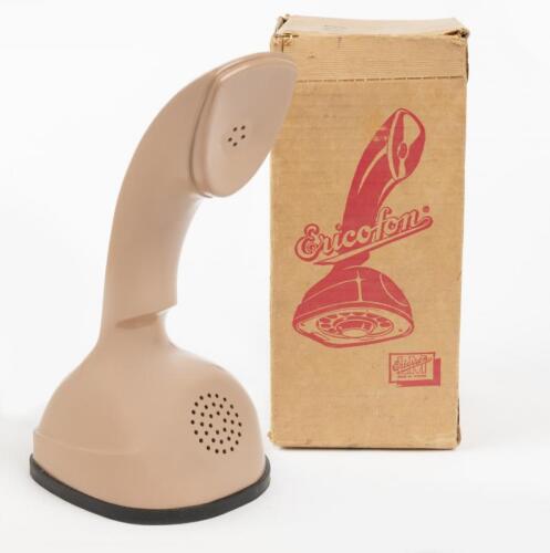TELEPHONE: An Ericsson LM Vintage Ericofon "Cobra" Phone, Rotary Dial, with original box, circa 1960s
