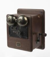 TELEPHONE: Antique Wall Mounted Mahogany Cased Crank Handle/Wind Telephone Exchange Extension - 2