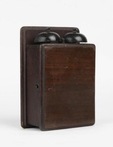 TELEPHONE: Vintage Wooden Wall Mounted Telephone Ringing Cabinet